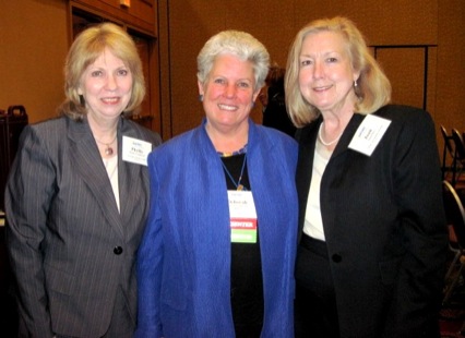 Presenter Deb Churchill (C) with Phyllis Youngblood (L) and Joan Kines (R)